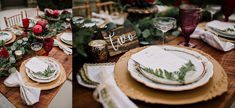 tablescape table numbers menu